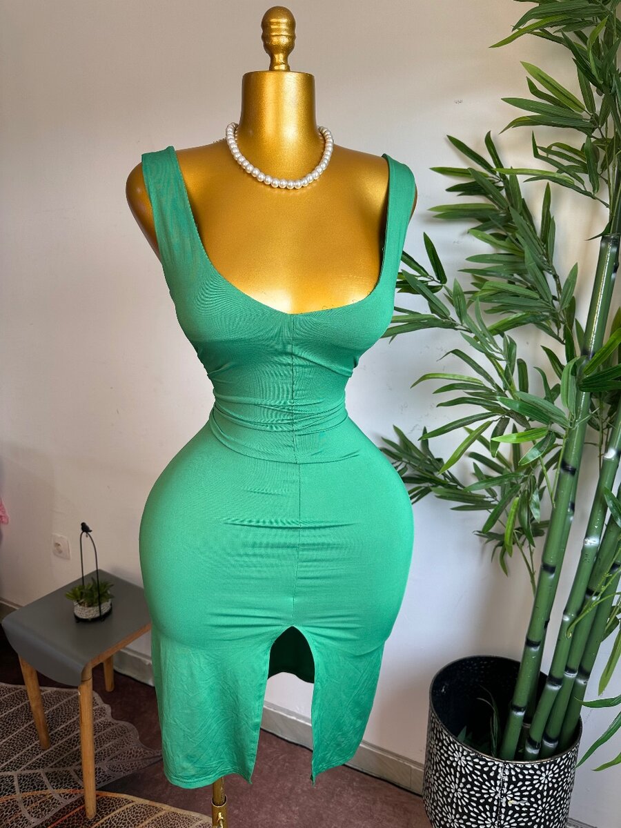 Robe crayon à fente