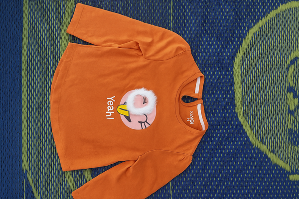 Sweatshirt enfant orange stylé