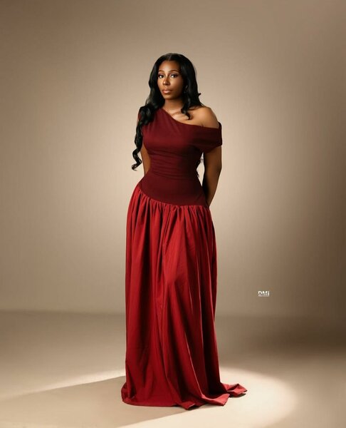 Elegant Red Evening Gown
