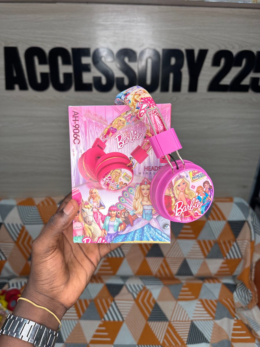 Casque enfant rose Barbie