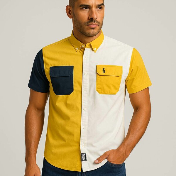 Chemise Homme Color Block