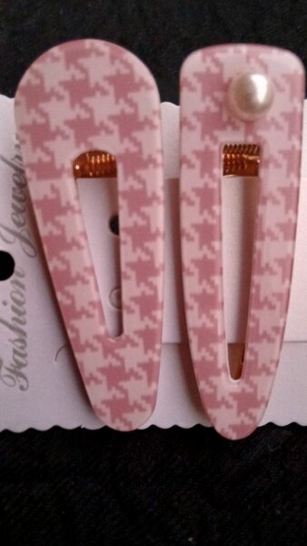 Barrettes à motif vichy