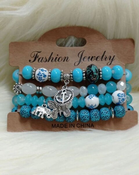 Lot de 4 Bracelets en Perles