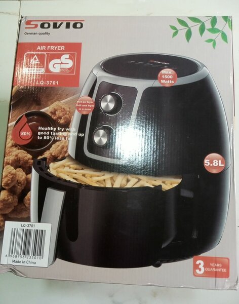 Sovio Airfryer -5.8L -Black -