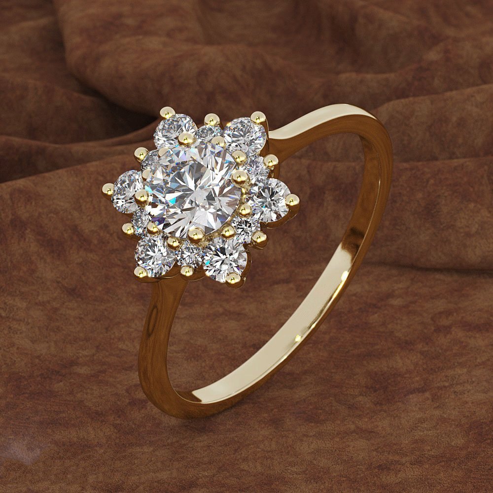 Floral exquisite promise/engagement ring (Free Case)