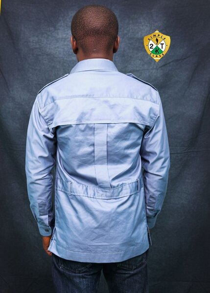 Chemise uniforme homme bleu