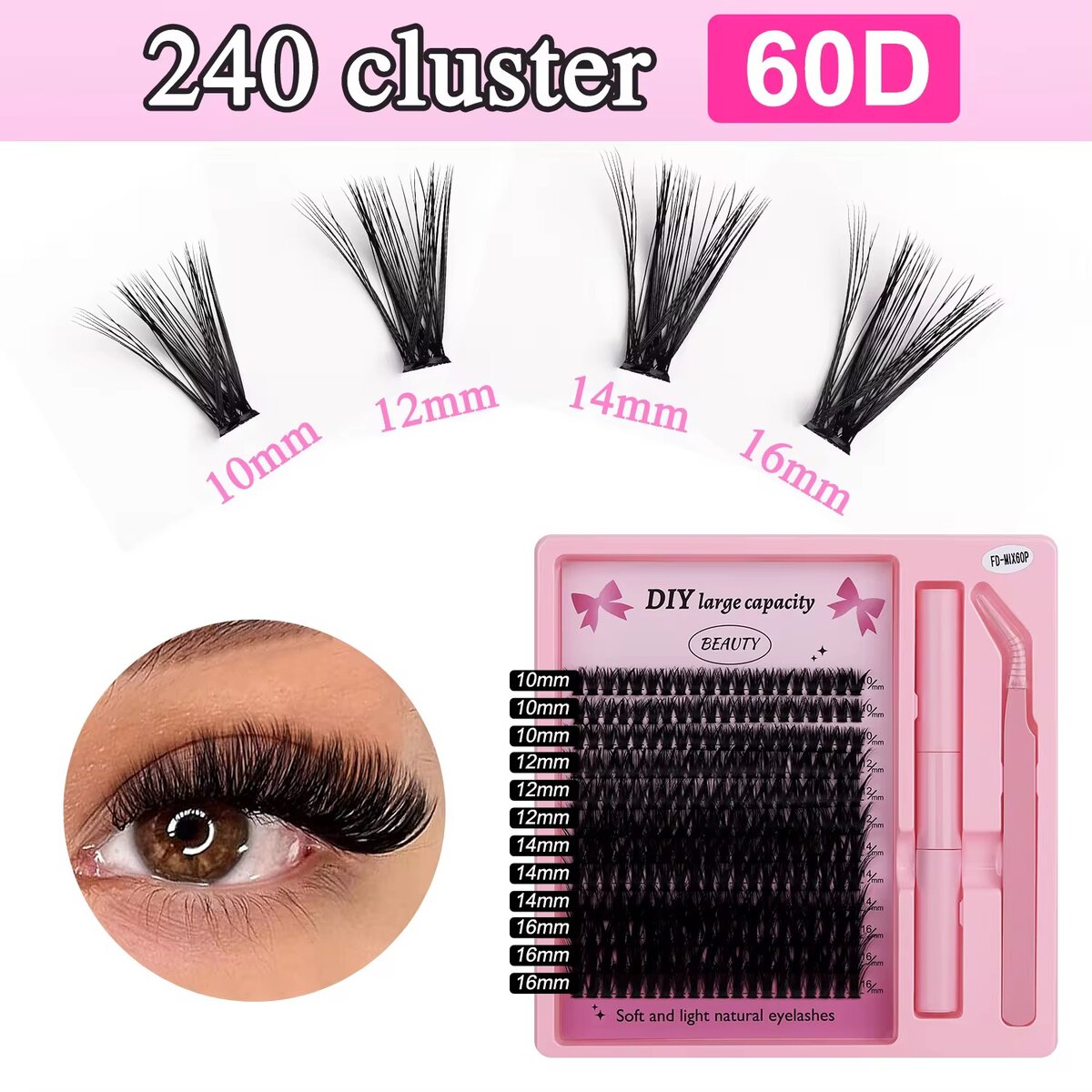 Cils en bouquet 240 pcs 40D