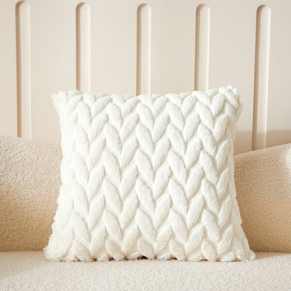 Coussin Douillet Câblé Blanc