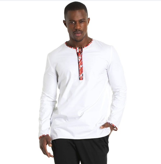 Chemise ethnik en lin