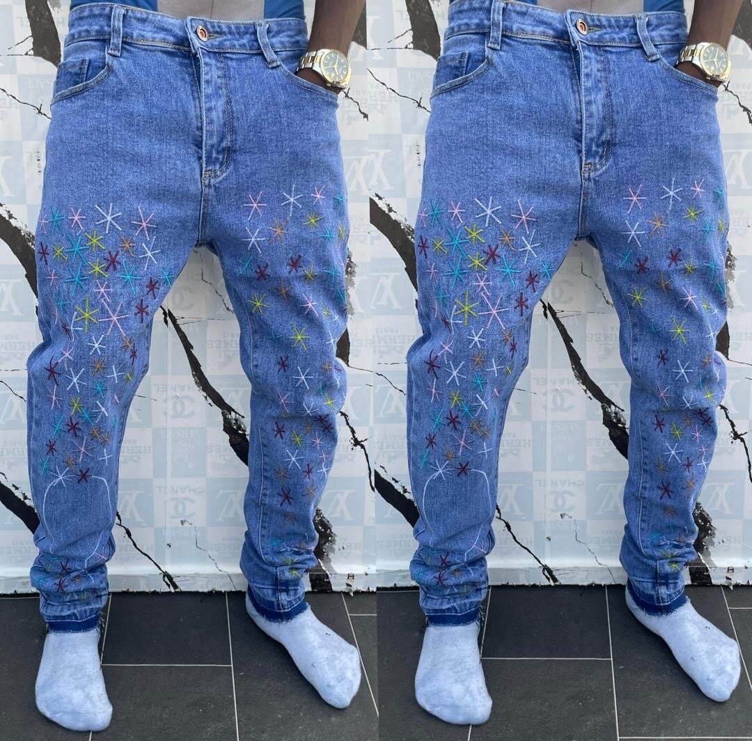 Jeans cargo homme noir et bleu