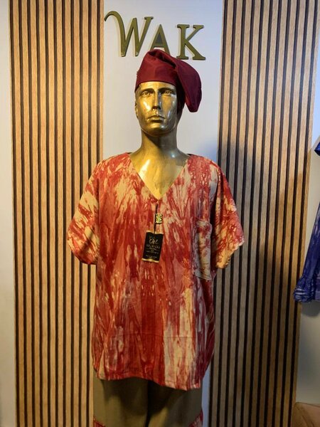 Ensemble décontracté tie-dye rouge