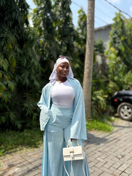 Ensemble chic bleu clair