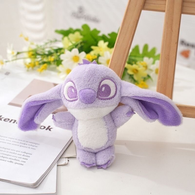 Porte-clés en peluche violet