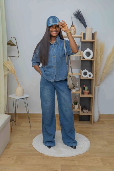 Combinaison en jean pour femme