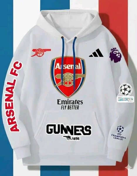 Sweat à capuche Adidas Arsenal FC blanc