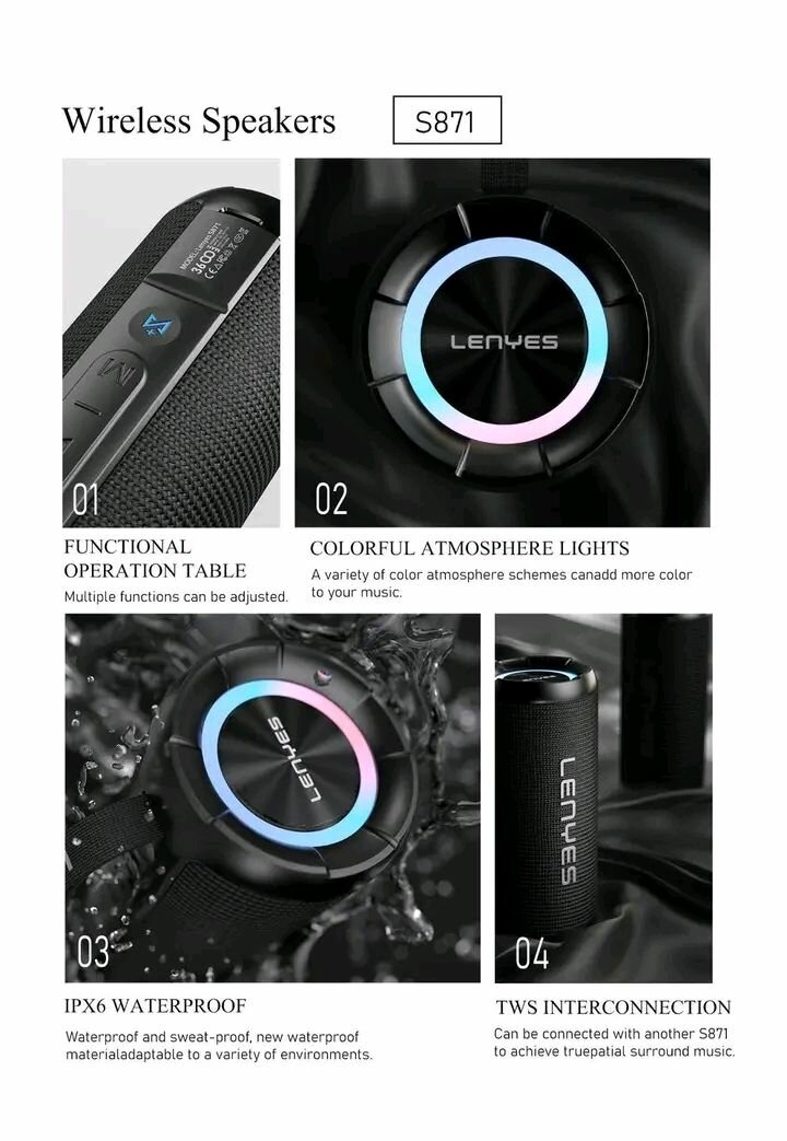 Enceinte Bluetooth LENYES S871