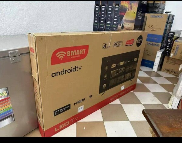 TV androïde smart 65 pouce wifi direct décodeur intégrées HD