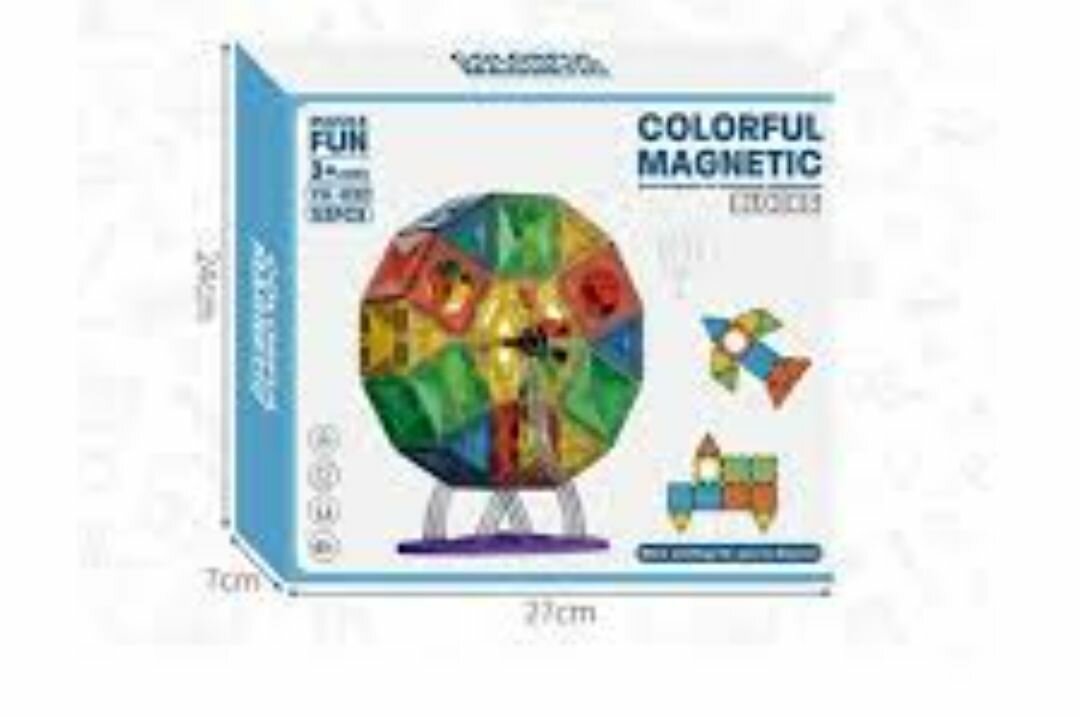 Blocs magnétiques colorés 52 pcs