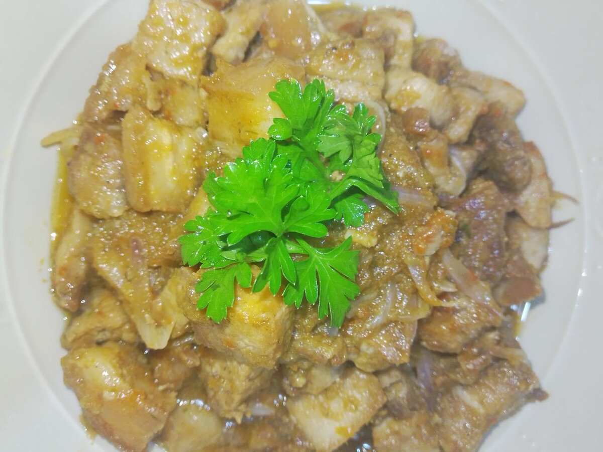 Porc mijoté aux herbes