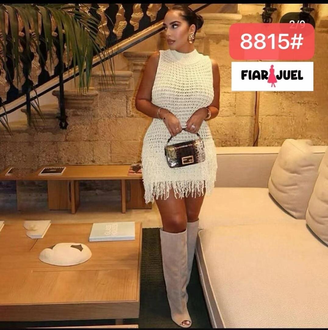 Robe en crochet élégant femme