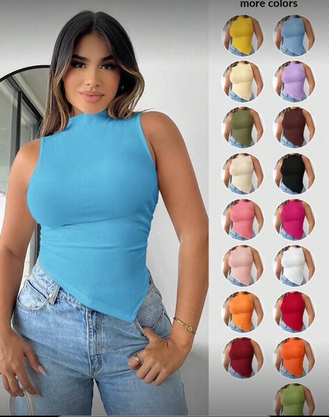 Haut sans manches coloré femme