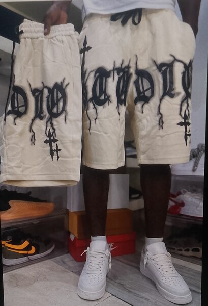 Shorts homme blanc avec impression