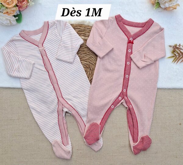 Combinaison bébé fille rose