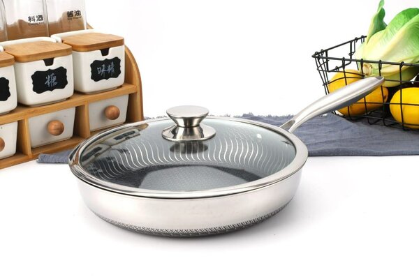 Poêle en acier inoxydable 28cm