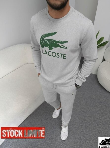 Ensemble jogging Lacoste gris