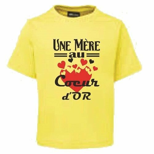 T-Shirt Fête Des Mères en jaune