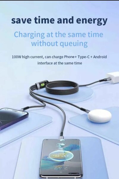 Câble de charge multiple 100W USB-C