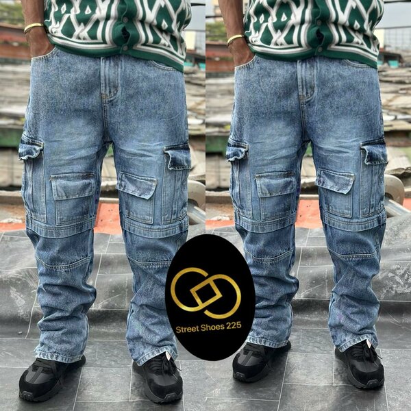 Jeans cargo multi-poches