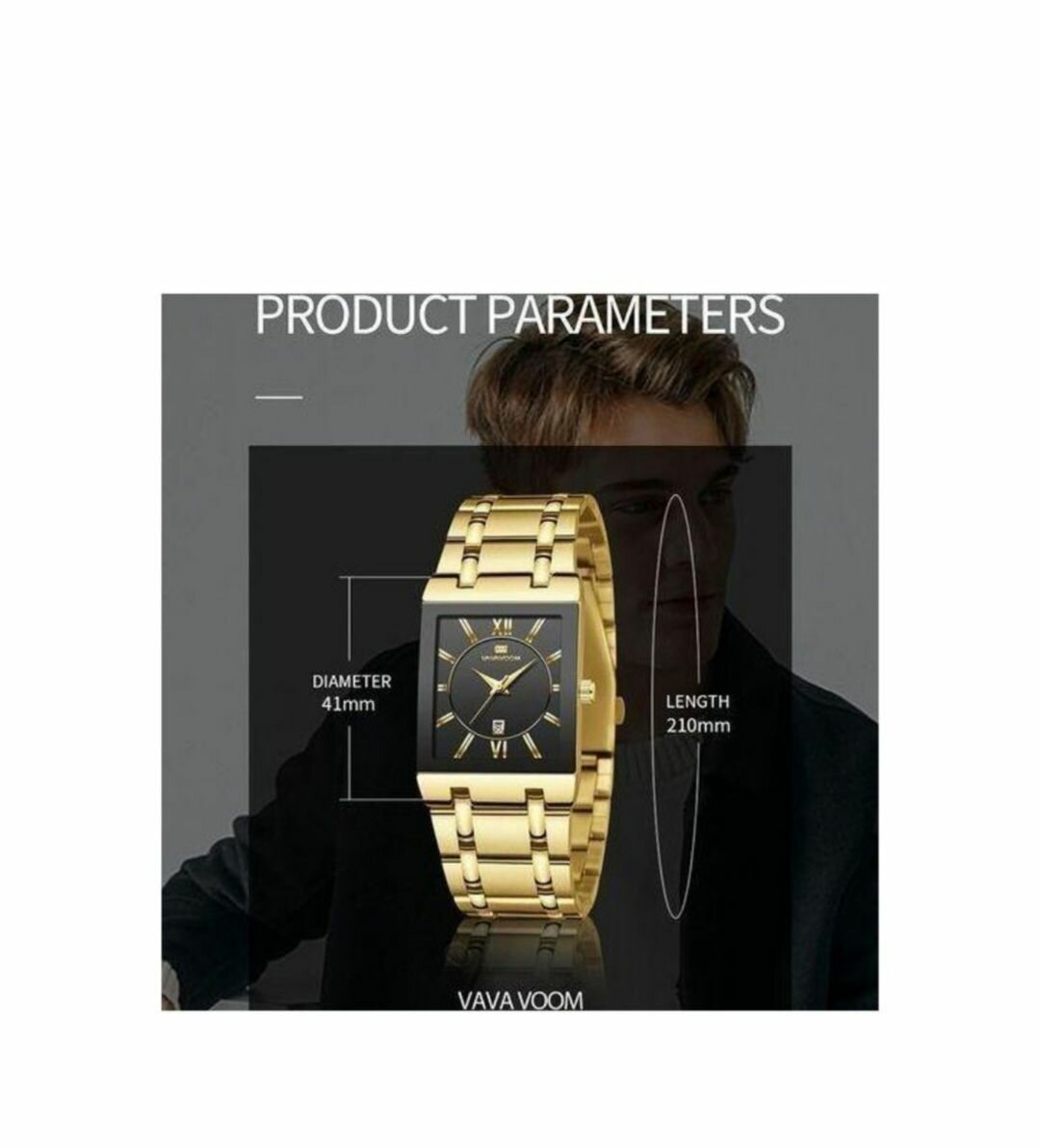 Montre VAVA VOOM dorée étanche