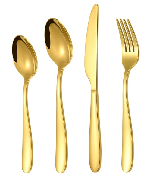 Ensemble de 24 couverts  dorés