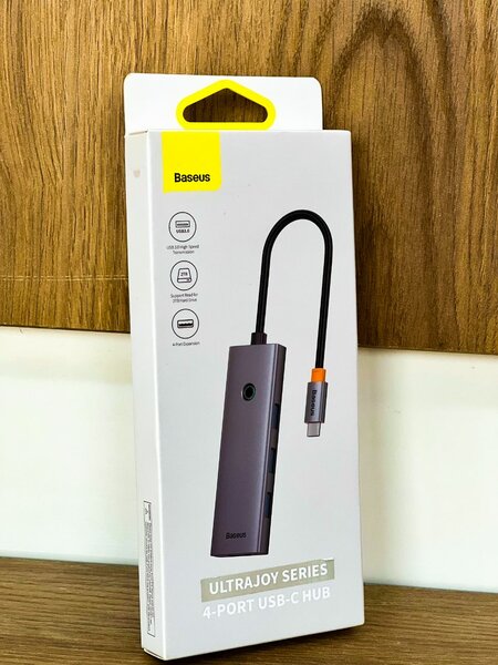 Baseus Flite Series 4-Port HUB  Space Grey（Type-C to  USB)