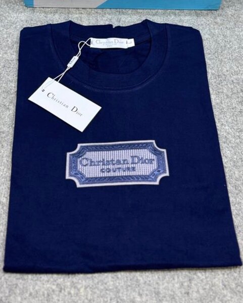 T-shirt bleu en coton Dior