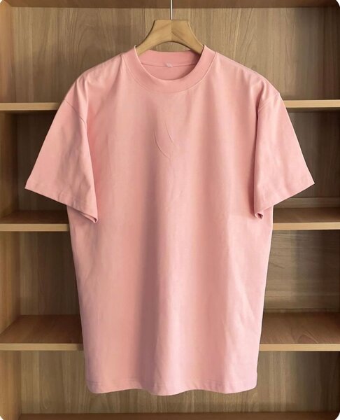 T-shirt rose en coton