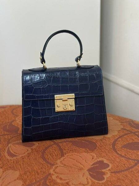 Sac à main en cuir crocodile