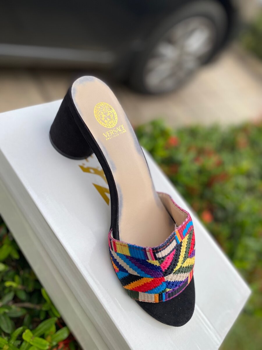 Sleek  Versace easy wear heel sandals