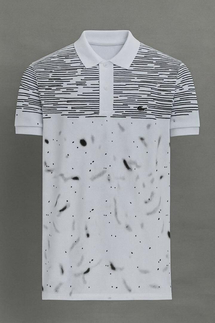 Polo homme moderne à motifs