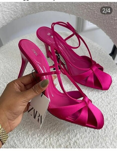 Zara Sandales à talons hauts rose