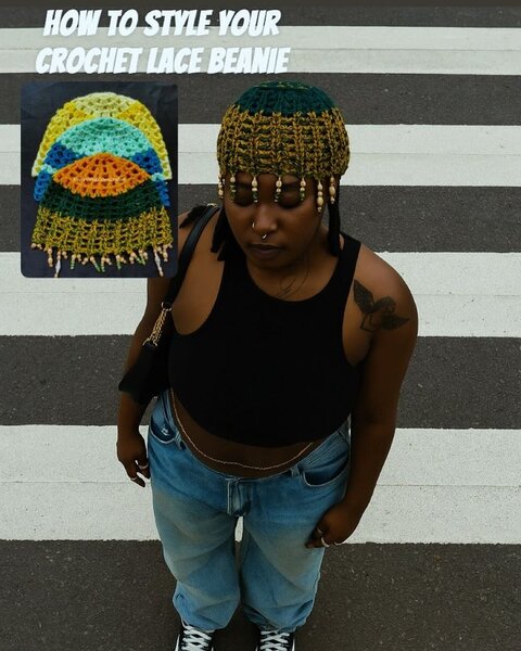 Bonnet en dentelle crochet