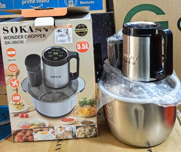 Sokany  multifunctional Wonder chopper machine 5.5 Liters