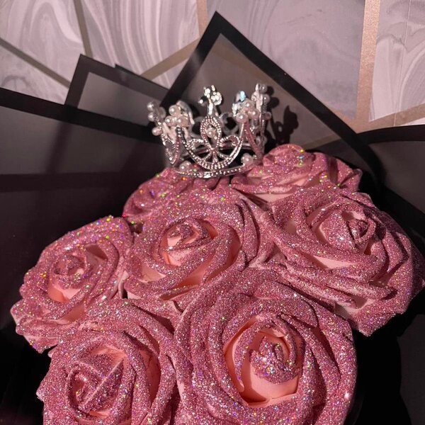 Bouquet de roses étincelantes