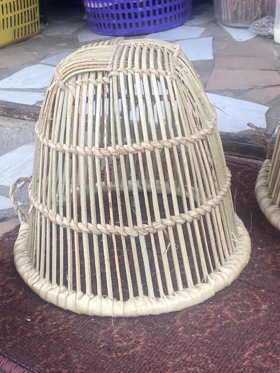 Cloche en rotin rustique