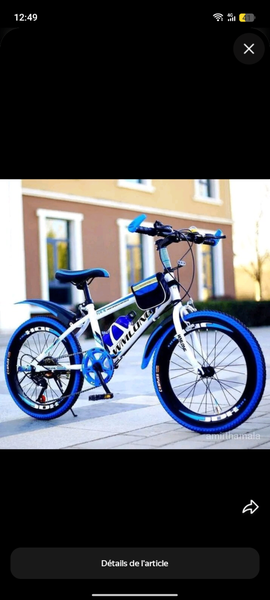 Vélo enfant blanc et bleu