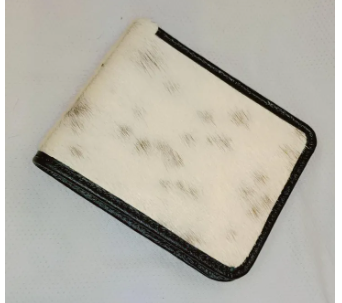 Cowhide Wallet Handmade Bifold Genuine Hair-on Hide Leather Wallet Real Cow Skin Fur Wallet Ideal Gift