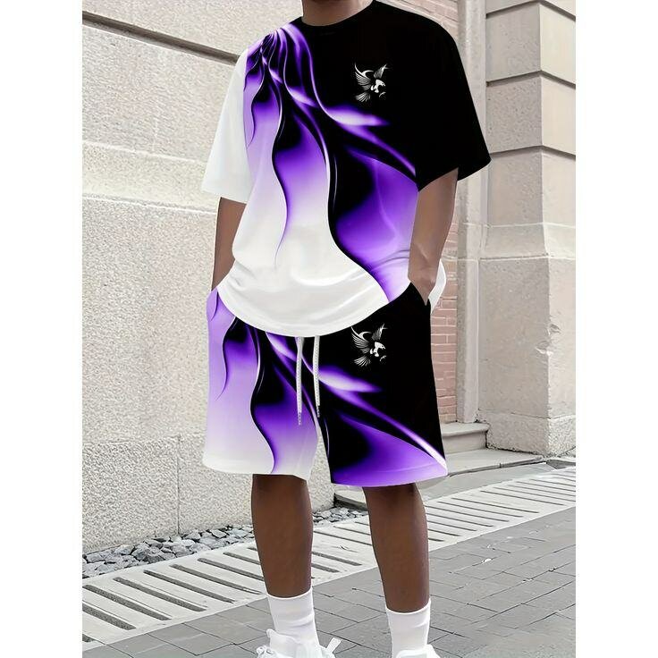 Ensemble homme motif floral