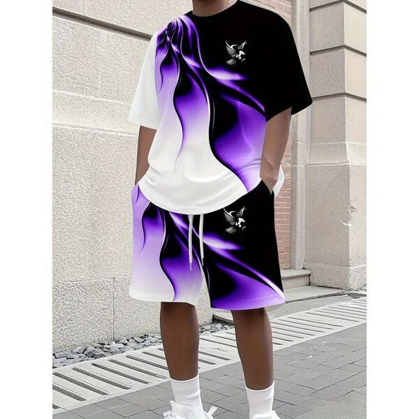 Ensemble homme motif floral