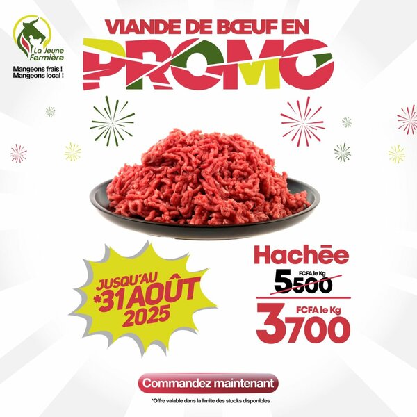 Viande de bœuf hachée promo